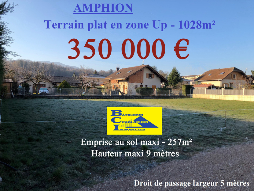 EXCLUSIVITE _ Terrain 1028 m² AMPHION EXCLUSIVITE _ Terrain 1028 m² AMPHION